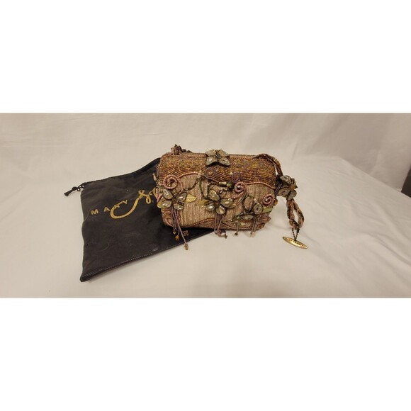 Vintage Mary Frances Beaded Flower Evening Handbag Embellished Holiday - Picture 4 of 8